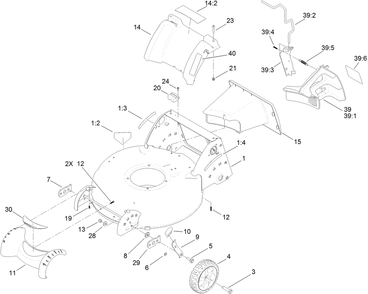 Part Location Diagram of 110-1787 Lawn Boy Module-Switch